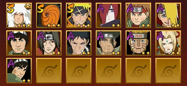 火影忍者V8 3S忍 10A忍 63忍 445S碎片 15通灵 300W战力 前500名 上忍