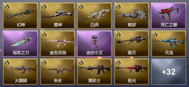 穿越火线（CF）60V武器 2V角色 13皮肤 可排位 传奇