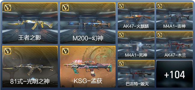 穿越火线：枪战王者3王者武器 113英雄武器 4英雄角色 188万化 枪皇SSS