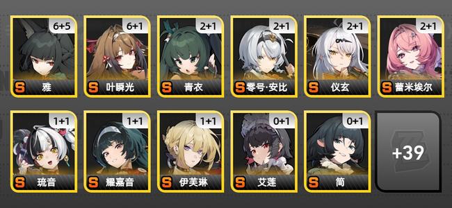 绝区零111黄 82角色黄 37S角色 25S音擎 21S邦布 女主 60