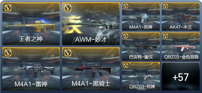 穿越火线：枪战王者V1 2王者武器 75英雄武器 104万化 枪皇S