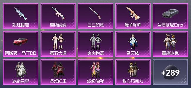 和平精英3载具 6升级枪 14粉装 2飞行器 182套装 76026热力 16印记