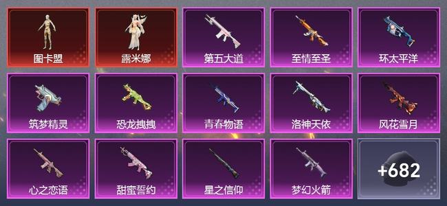 和平精英【苹果版】4载具 26升级枪 48粉装 17尾迹 338套装 184401热力 19印记