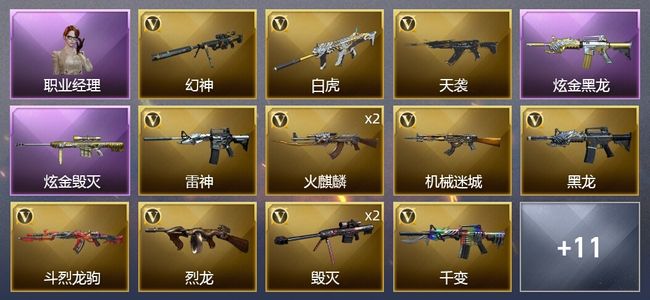 穿越火线（CF）2炫金武器 20V武器 9皮肤 可排位