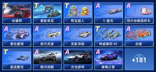 QQ飞车手游V12 5永久T车 101永久A车 195永久赛车 87宠物 男号 钻石