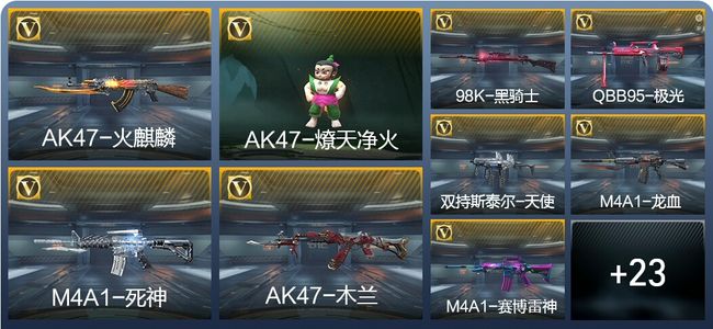 穿越火线：枪战王者1王者武器 32英雄武器 1英雄角色 21万化 精英