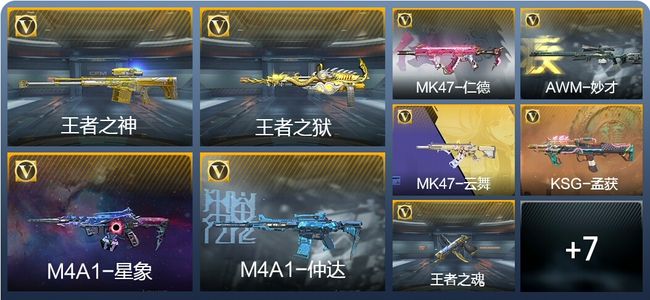 穿越火线：枪战王者V7 6王者武器 231英雄武器 新锐
