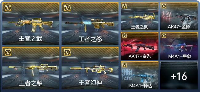穿越火线：枪战王者V9 15王者武器 302英雄武器 新锐
