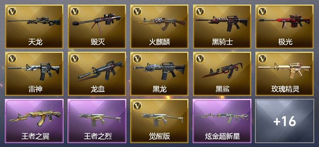 穿越火线（CF）2王者武器 3炫金武器 35V武器 13V角色 13皮肤 可排位