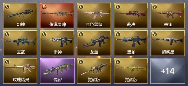 穿越火线（CF）1传说武器 4王者武器 1炫金武器 25V武器 5V角色 3皮肤 可排位
