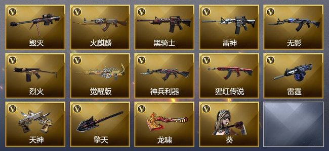 穿越火线（CF）13V武器 1V角色 6皮肤 可排位 枪王