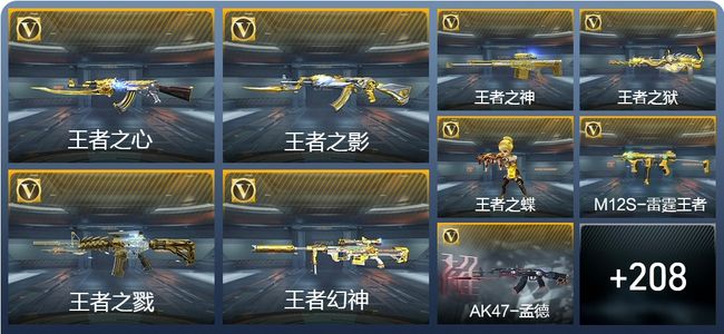 穿越火线：枪战王者V9 30王者武器 237英雄武器 5英雄角色 334万化 枪王