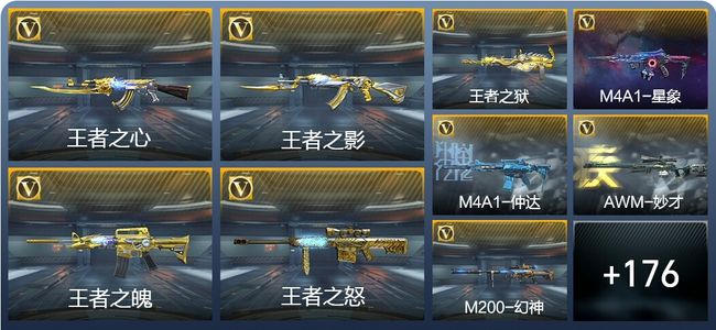 穿越火线：枪战王者V8 16王者武器 207英雄武器 100万化 枪王S