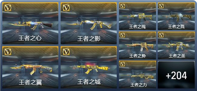 穿越火线：枪战王者V9 33王者武器 223英雄武器 1万化 枪王SSS