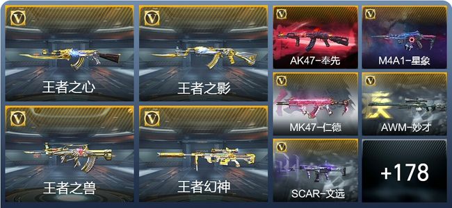 穿越火线：枪战王者V8 20王者武器 197英雄武器 45英雄角色 472万化 大师S