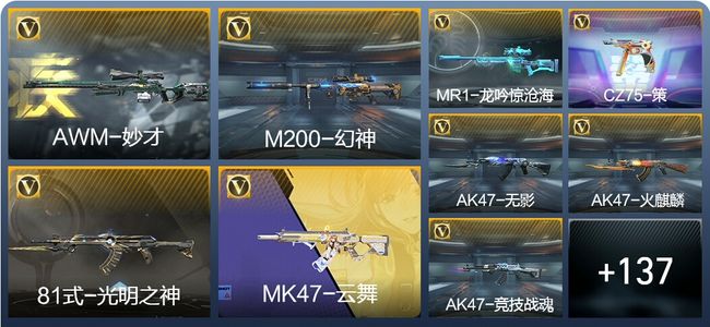穿越火线：枪战王者V5 1王者武器 205英雄武器 302万化 新锐
