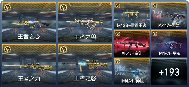 穿越火线：枪战王者V9 10王者武器 241英雄武器 637万化 新锐
