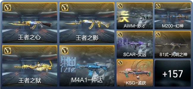 穿越火线：枪战王者V6 14王者武器 188英雄武器 1万化 大师SS