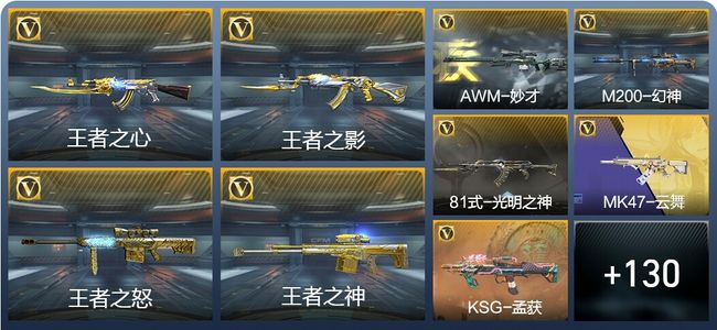 穿越火线：枪战王者V8 12王者武器 153英雄武器 1万化 专家S