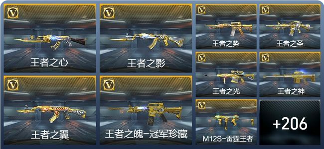 穿越火线：枪战王者V8 22王者武器 235英雄武器 1万化 专家S