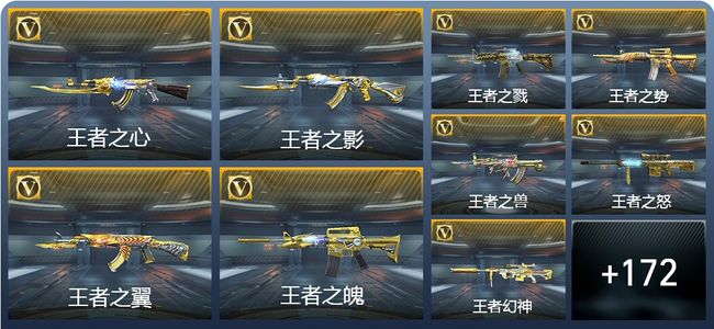 穿越火线：枪战王者V10 45王者武器 197英雄武器 439万化 新锐
