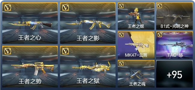 穿越火线：枪战王者V5 5王者武器 111英雄武器 3英雄角色 211万化 枪皇S