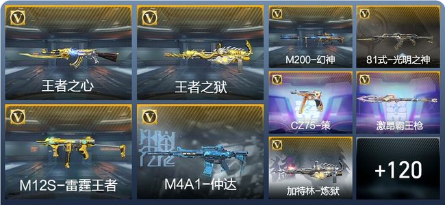 穿越火线：枪战王者V3 4王者武器 160英雄武器 251万化 新锐