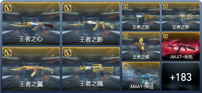 穿越火线:枪战王者V8 13王者武器 218英雄武器 254万化 精英