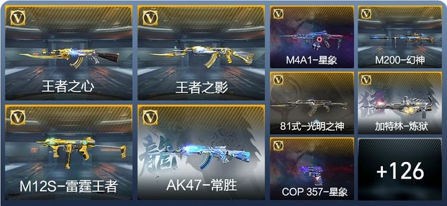 穿越火线：枪战王者V7 4王者武器 224英雄武器 44英雄角色 450万化 新锐