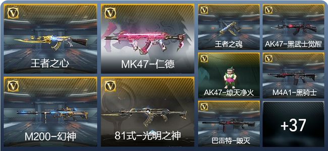 穿越火线：枪战王者V2 3王者武器 82英雄武器 12英雄角色 131万化 精英