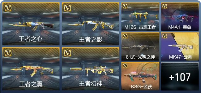 穿越火线：枪战王者V7 9王者武器 125英雄武器 240万化 枪王SS