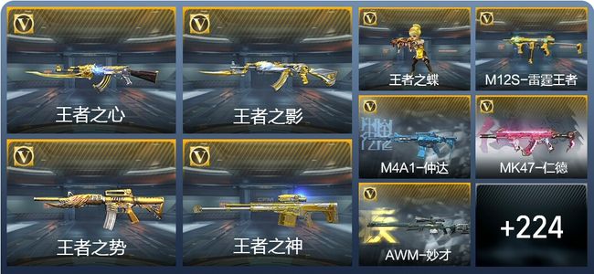 穿越火线：枪战王者V8 20王者武器 270英雄武器 47英雄角色 513万化 大师S