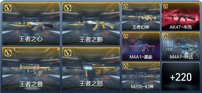 穿越火线：枪战王者V9 29王者武器 259英雄武器 5英雄角色 486万化 枪神