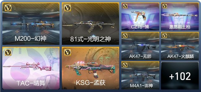 穿越火线：枪战王者V3 121英雄武器 176万化 大师