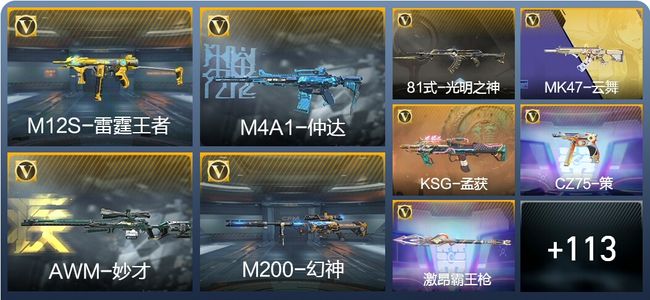 穿越火线：枪战王者V3 4王者武器 136英雄武器 240万化 专家