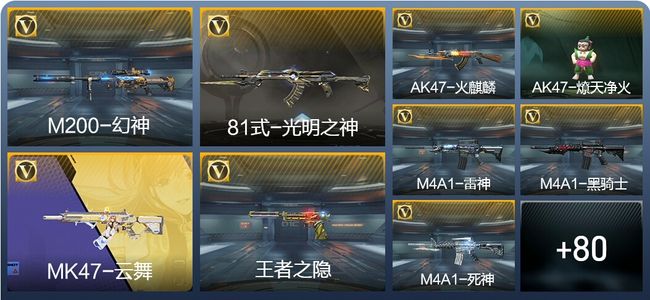 穿越火线：枪战王者V1 2王者武器 104英雄武器 25英雄角色 204万化 新锐