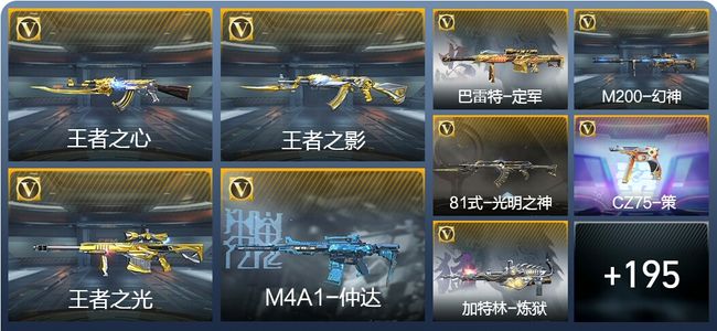 穿越火线：枪战王者V8 14王者武器 222英雄武器 394万化 大师SS