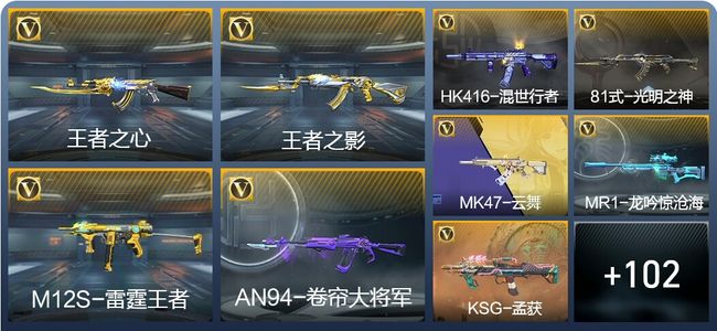 穿越火线：枪战王者6王者武器 129英雄武器 201万化 大师