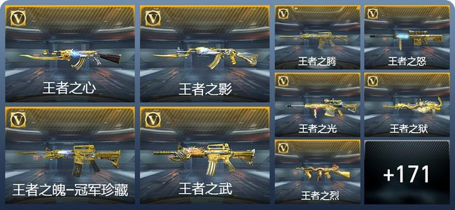 穿越火线：枪战王者V9 25王者武器 194英雄武器 285万化 枪皇S