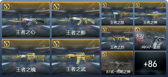 穿越火线：枪战王者V8 9王者武器 176英雄武器 333万化 新锐