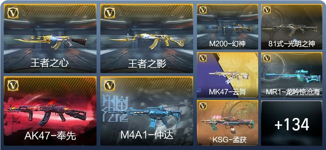 穿越火线：枪战王者V5 8王者武器 162英雄武器 240万化 枪皇SS