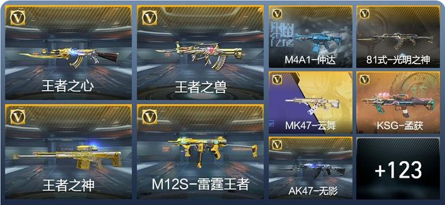 穿越火线：枪战王者V3 5王者武器 178英雄武器 198万化 枪皇SS