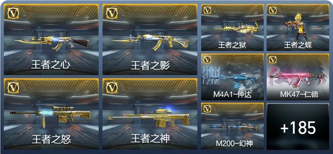 穿越火线：枪战王者V8 17王者武器 207英雄武器 359万化 精英