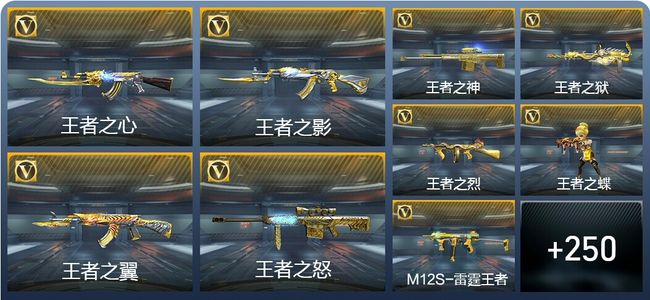 穿越火线：枪战王者V8 25王者武器 290英雄武器 55英雄角色 609万化 传奇