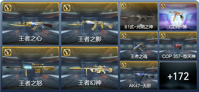 穿越火线：枪战王者V7 11王者武器 206英雄武器 新锐