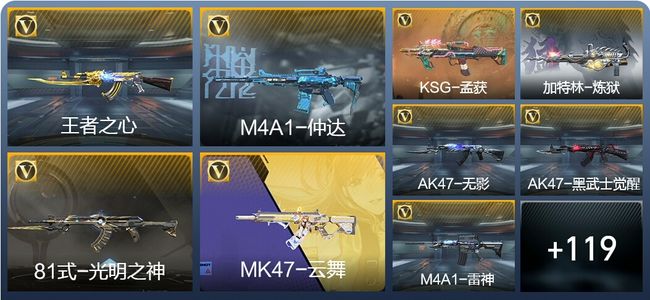 穿越火线：枪战王者V3 3王者武器 144英雄武器 212万化 精英