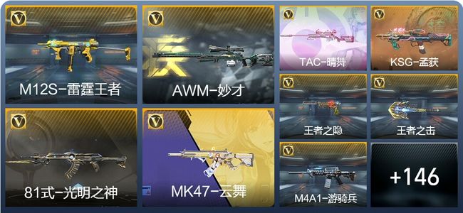 穿越火线：枪战王者V6 10王者武器 216英雄武器 377万化 传奇