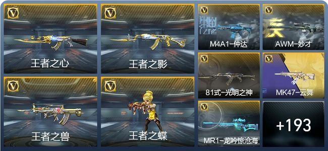 穿越火线：枪战王者V2 7王者武器 231英雄武器 211万化 精英