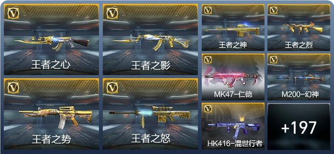 穿越火线：枪战王者V8 13王者武器 226英雄武器 123万化 专家S