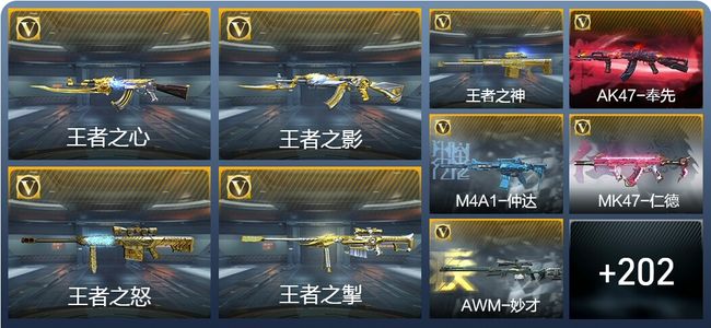 穿越火线：枪战王者V7 15王者武器 232英雄武器 123万化 专家S